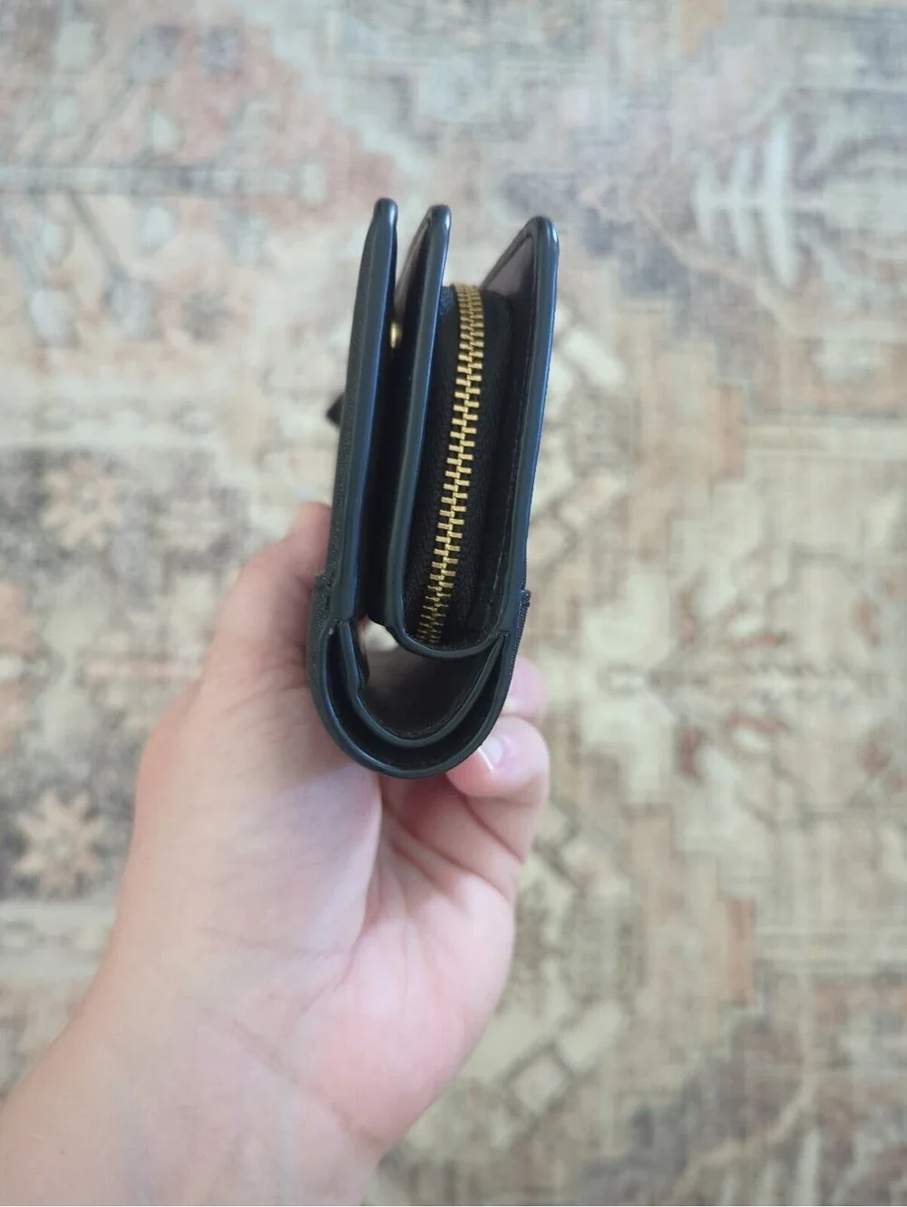 MARC JACOBS Black Saffiano Leather Mini Wallet